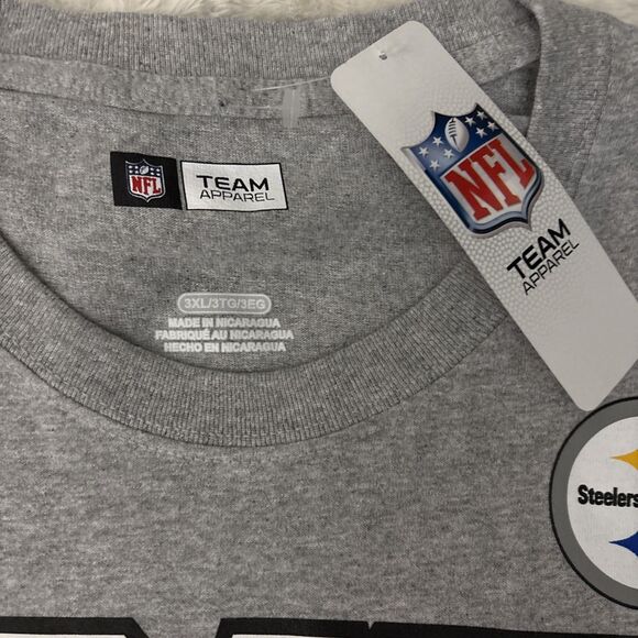 NFL Pittsburgh Steelers T Shirt Gray Crew Neck Short Sleeve  Men’s Size 3XL - Picture 11 of 11